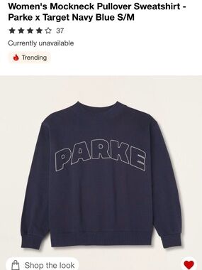 Parke Navy Mockneck Pullover Sweatshirt
